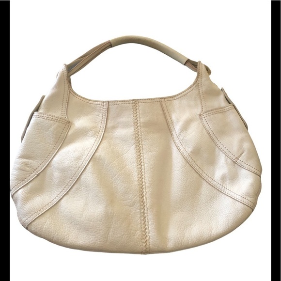 Lucky Brand VTG Inspired Authentic Cream Buttery Leather Hobo Boho Shoulder Bag - Picture 1 of 10